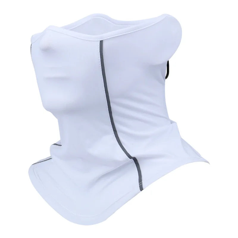 Reflective Nigh Riding Half Face Mask Summer Ice Silk Sunscreen Dust-proof Neck Collar Scarf Sports Bandana Men Women