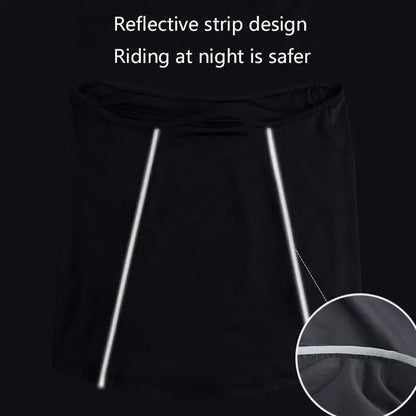 Reflective Nigh Riding Half Face Mask Summer Ice Silk Sunscreen Dust-proof Neck Collar Scarf Sports Bandana Men Women