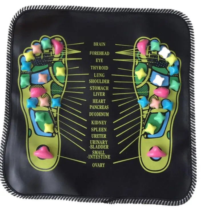 Foot Massage Mat Acupressure Relax Massage Pad Trigger Point Heath Therapy Relax Pain Stress Relief Reflexology Walk Stone Road